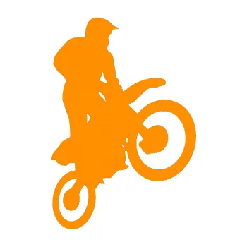 Samolepící dekorace SAMOLEPKA Motorka 035 pravá motokros (06 - oranžová) NA AUTO, NÁLEPKA, FÓLIE, POLEP, TUNING, VLASTNÍ TEXT, TISK, AUTOSAMOLEPKY.cz, POLEPY, OBRÁZEK, LOGO, SAMOLEPKY