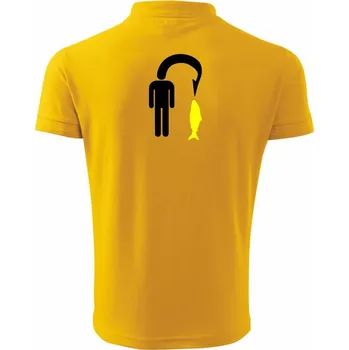 Pánská košile Rybaření - Člověk na háčku - Polokošile pánská Pique Polo 203 - S ( Žlutá )