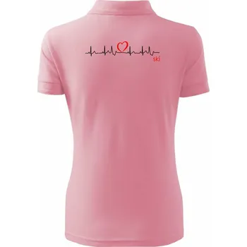 Moje srdce bije pro SKI - Polokošile dámská Pique Polo - XL ( Růžová )