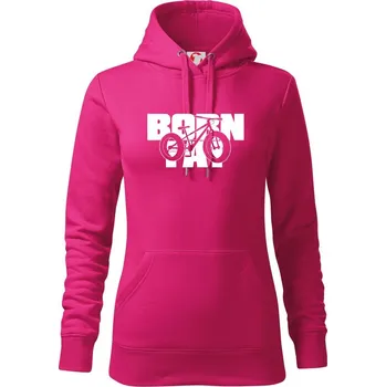 Dámská mikina Born fat - Mikina dámská Cape s kapucí - L ( Purpurová )