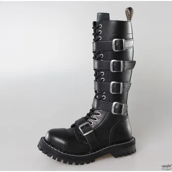 Pánská zimní obuv boty kožené dámské - - STEEL - 139/140 BLACK 5P - 37