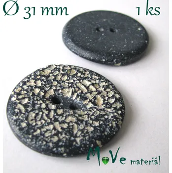 Knoflík Knoflík ozdobný dvoudírkový 31mm/1ks