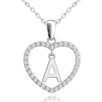 Náhrdelník Stříbrný náhrdelník se srdíčkem a písmenem A JMAS900ASN45