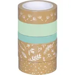 Heyda Dekorační washi pásky - Lístečky/Modrá