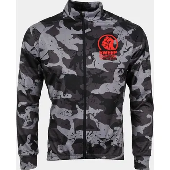 cyklistický dres SWEEP CYKLISTICKÝ DRES CLASIC CYKLO-D067 S DLOUHÝM RUKÁVEM ŠEDÝ MASKÁČ Velikost: M