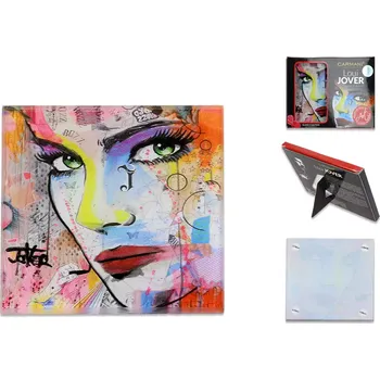 Carmani® Carmani - Skleněné prostírání pod hrnek L. Jover I v dárkovém balení - 10,5*10,5 cm