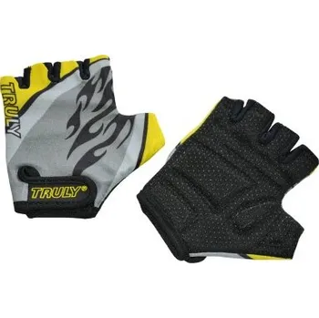 Cyklistické rukavice Cyklorukavice TRULY JUNIOR, vel. 3, žlutá