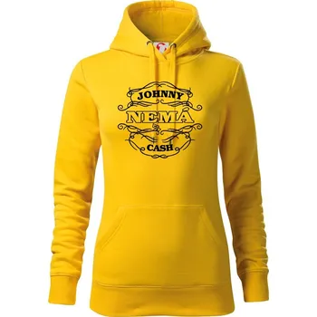 Dámská mikina Johnny nemá cash - Mikina dámská Cape s kapucí - XL ( Žlutá )