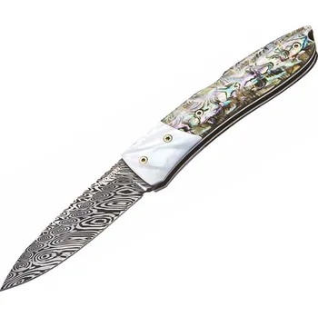 kapesní nůž Zavírací nůž Lionsteel Damascus Opera Mother of Pearl