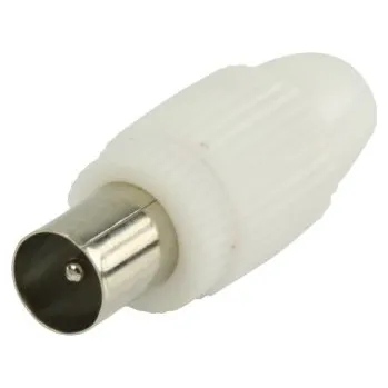 Anténní redukce Valueline Koaxiální konektory, koaxiální zástrčka bílá 2 ks (VLSP40903W)
