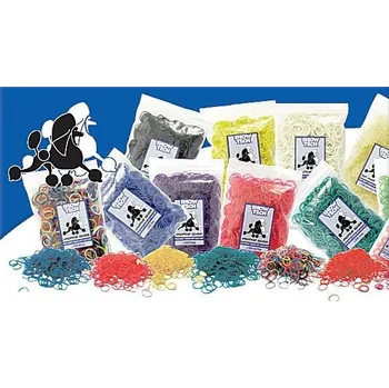 Kosmetika pro psa Show Tech – gumičky na natáčky - 1000 ks růžová