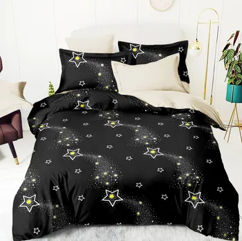 Povlečení Numberoplus Francouzské bavlněné povlečení černá - Kometa