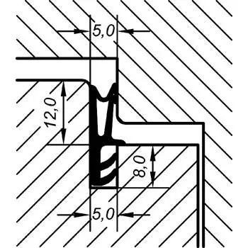 Těsnění do okna a dveří PRIMO těsnění pro falcová křídla EV 4150, plast hnědý