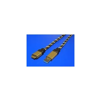 Datový kabel Roline Gold USB 3.0 SuperSpeed kabel USB3.0 A(M) - microUSB3.0 B(M), 1,8m (11.02.8879)