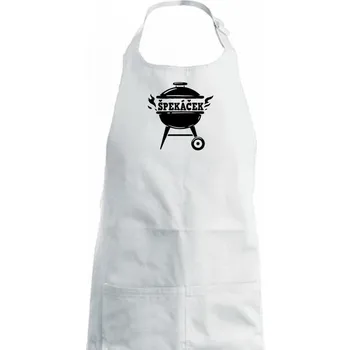 Kuchyňská zástěra Špekáček - Dětská zástěra na vaření - Univerzální velikost ( Bílá )