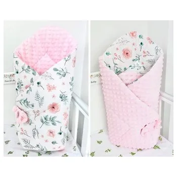 Zavinovačka Zavinovačka oboustranná Minky růžový eucalyptus