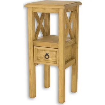 Konferenční stolek Stojan na kytku CORDOBA MES10 květináč Barevné provedení: Bezbarvý vosk K09