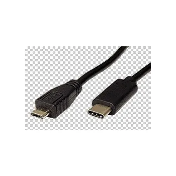 Datový kabel USB 2.0 kabel microUSB B(M) - USB C(M), 0,6m, černý