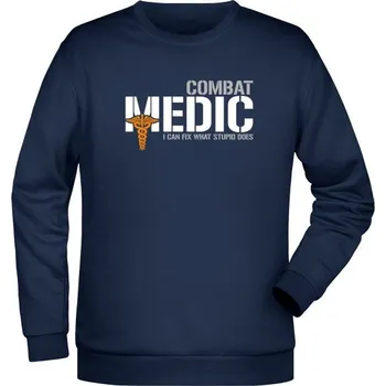 Pánská mikina Mikina Combat Medic - I can fix - námořní modrá