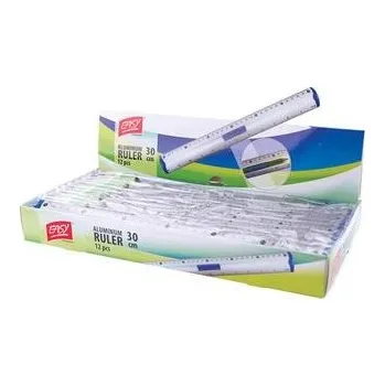 pravítka Pravítko hliníkové s barevným lemováním a držákem na tužku 30 cm