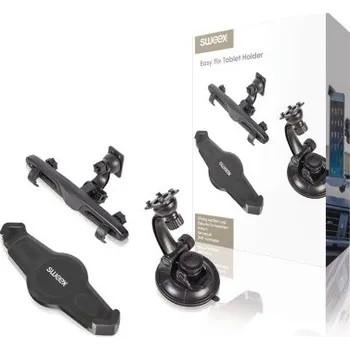 Univerzální Držák na Tablet Okno a Opěrka Hlavy v Automobilu Černá