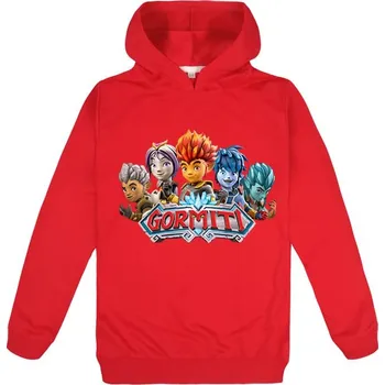 Chlapecký svetr Dětská mikina Gormiti s kapucí Barva: Červená, Velikost: 110 cm (děti 3-4 roky)