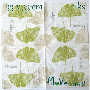 Papírový ubrousek Ubrousek na decoupage 33 x 33cm 1ks, listy
