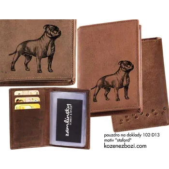 Obal na doklad Pouzdro Na Doklady "Staford" - Dárek pro milovníka psů