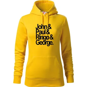 Dámská mikina John Paul Ringo George - Mikina dámská Cape s kapucí - XS ( Žlutá )