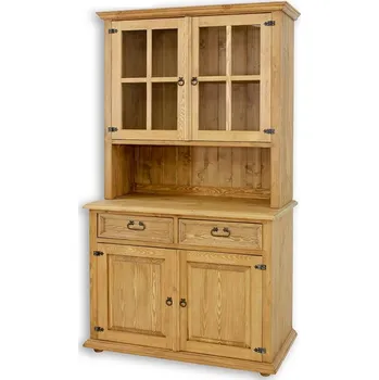 Knihovna Masivní kredenc CORDOBA Slim VIT105 Barevné provedení: Bezbarvý vosk K09