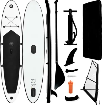 Paddleboard vidaXL 92736 černý/bílý