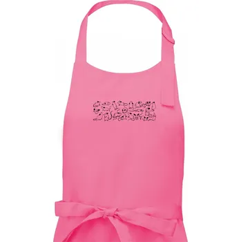 Kuchyňská zástěra Myší rodina - Dámská zástěra na vaření - Univerzální velikost ( Růžová )