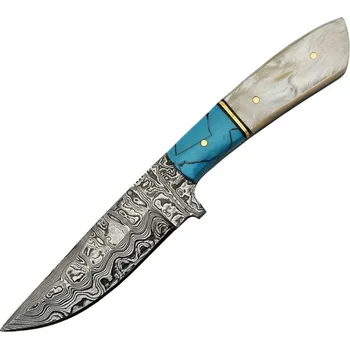 lovecký nůž Damascus Hunter Blue Pearl