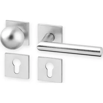 Dveřní kování AC-T Dveřní kování TIPA EXCLUSIVE R HR broušený chrom KK kl.+koule Provedení: klika pravá PZ/koule, Povrchová úprava: broušený chrom