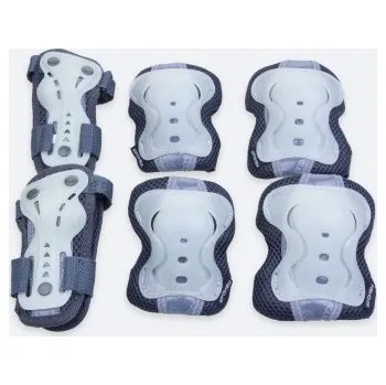 Skateboard Spokey SENTINEL - 3-dílná sada dětských chráničů černé velikost M