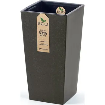 Květináč PROSPERPLAST Květináč URBI SQUARE ECO WOOD kávový 29,5cm
