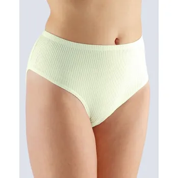 Dámské oblečení GINA dámské kalhotky klasické ve větších velikostech, větší velikosti, šité, jednobarevné 11075P žlutobílá 58/60