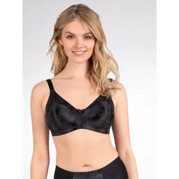 Podprsenka Zmenšující podprsenka s květinovým vzorem Minimizer Naturana 5363 Barva: ČERNÁ, Obvod: 90, Velikost košíčků: C