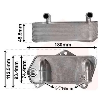 Motor automobilu Chladič oleje, automatická převodovka VAN WEZEL 58013701