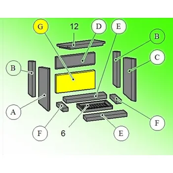 Krbová kamna HAAS+SOHN Cihla - zadní spodní díl topeniště (PINEROLO, MADEIRA apod.); ND: 0429415005507
