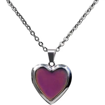 Řetízek Magický řetízek s přívěskem srdce měnícím barvu podle nálady, dárek pro ženu, Valentýn, výročí, narozeniny