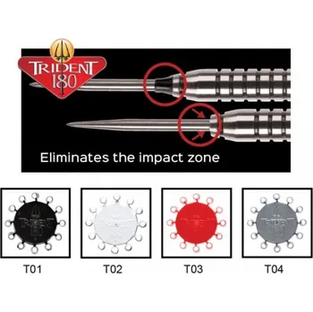 Příslušenství pro šipky Kroužky na hroty Trident 180 White