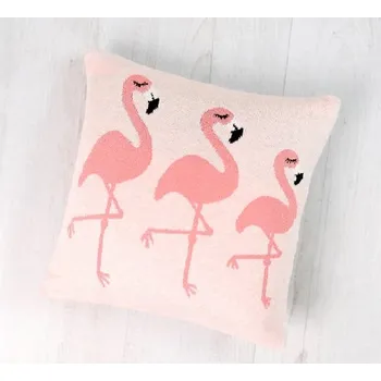 Dekorativní polštářek BIZZI GROWIN pletený polštářek Plameňák DOPRODEJ!