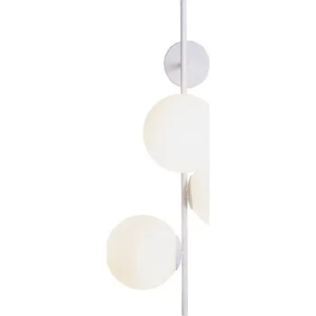 Nástěnné svítidlo Nordic Design Bílé skleněné nástěnné světlo Bubbly 75 cm