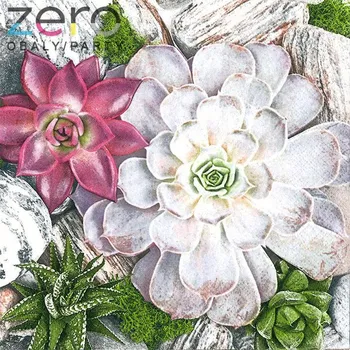 Papírový ubrousek Ubrousky 'Maki' 33x33 cm 3N (20 ks) - kaktusy