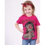 Dětské Triko BLACK HEART WOODOO DOLL Barva: Růžová, Velikost: 10-11-R