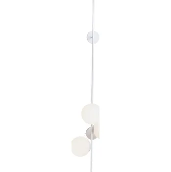 Nástěnné svítidlo Nordic Design Bílé skleněné nástěnné světlo Bubbly 150 cm