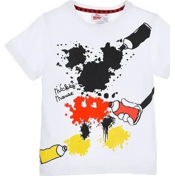 Bílé tričko s krátkým rukávem Mickey Mouse Disney Velikost: 98