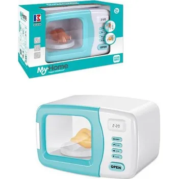 Dětská kuchyňka Mikrovlnná trouba dětská na baterie 20cm set s kuřetem plast Zvuk
