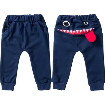 Kojenecké tepláčky s příšerkou (3 měsíce - 4 roky) Věk: 3-6 měsíců, Barva: modrá